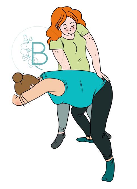 Ilustraciones para clínica de fisioterapia perineal «Berkana».