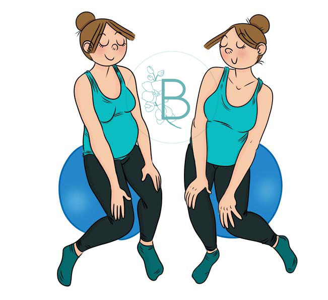 Ilustraciones para clínica de fisioterapia perineal "Berkana"